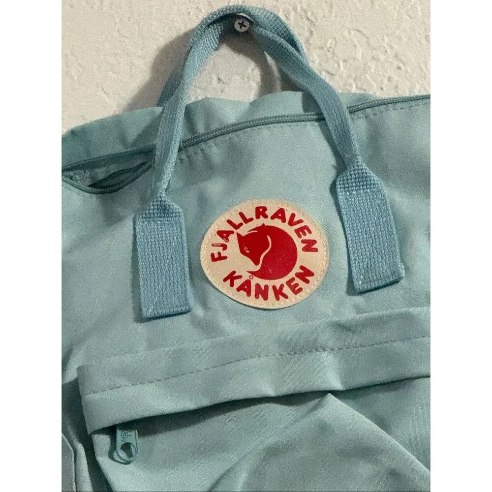 Fjallraven Kanken Backpack light blue hiking gorpcore